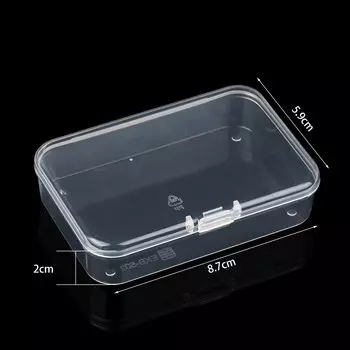 Прозрачная пластиковая шкатулка для хранения ювелирных изделий