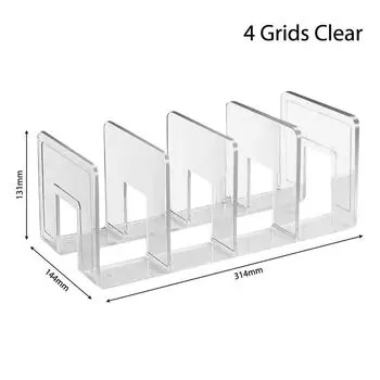 Прозрачная полка-разделитель для сумок 3/4 ячеек