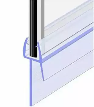 Прозрачная уплотнительная лента ПВХ для душевой кабины 6-12 мм