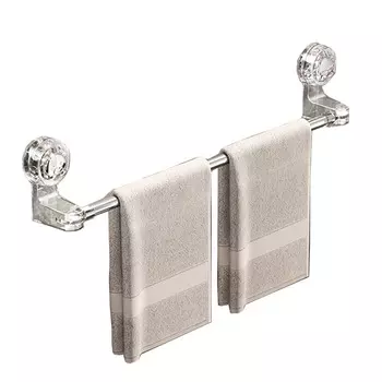 Прозрачная выдвижная вешалка для полотенец на присоске