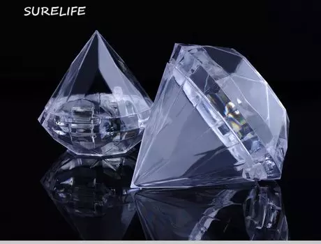 Прозрачные алмазные коробки для подарков Surelife 24 шт