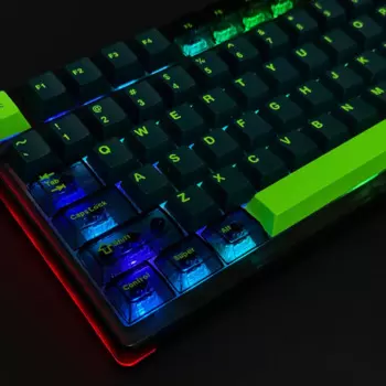 Прозрачные колпачки для клавиш из АБС-пластика Cherry Profile с 222 клавишами, двойные колпачки для клавиш Gateron MX, механическая клавиатура с переключателями