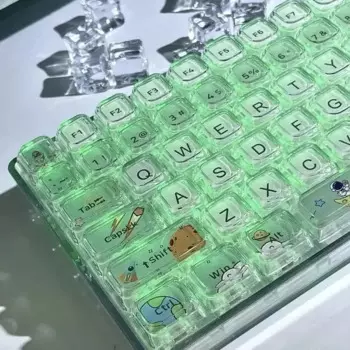 Прозрачные колпачки для механической игровой клавиатуры MX Switch, 84 клавиши