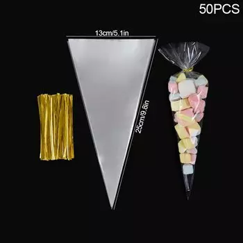 Прозрачные конусные пакеты для конфет XUNYIONE