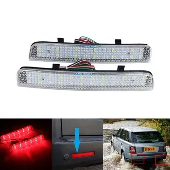 Прозрачные линзы ANGRONG для Range Rover Freelander 2 L322, отражатель заднего бампера, светодиодный стоп-сигнал