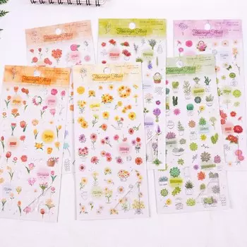 Прозрачные наклейки с цветами House of Novelty