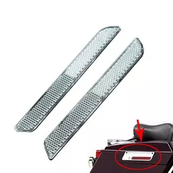 Прозрачные отражатели, жесткая седельная сумка для мотоцикла, защелки, декоративные детали для Harley Touring Road King Electra Street Glide 94-13