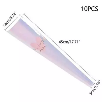 Прозрачные пакеты для букетов GCDHome, 10 шт.