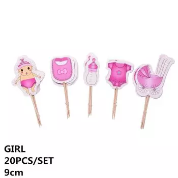 Прозрачные пластиковые коробочки для конфет, синий/розовый, 12 шт.