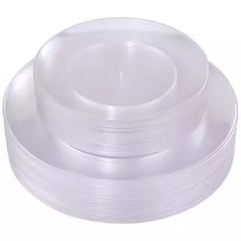 Прозрачные пластиковые тарелки leezujun 25 штук