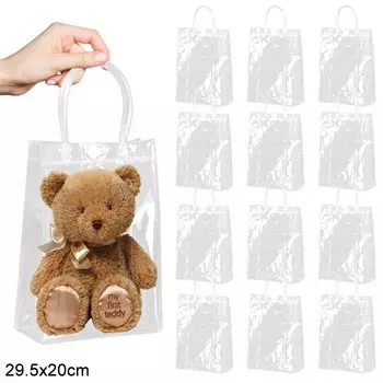 Прозрачные подарочные пакеты ПВХ, 10/20 шт