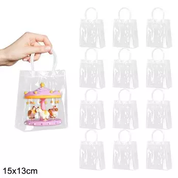 Прозрачные подарочные пакеты с ручкой ZQNYCY 5/10 шт