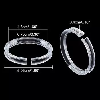 Прозрачные подставки для браслетов из акрила GMB724, 5 мм, 5 шт