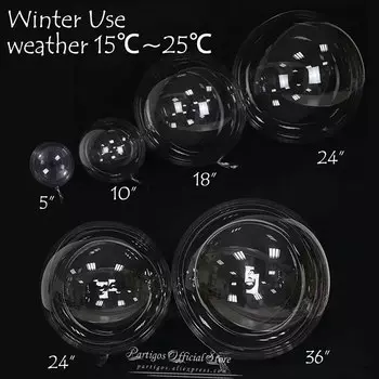 Прозрачные пузырьковые шары Partigos 10/18/24/36 дюймов