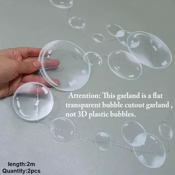 Прозрачные пузырчатые гирлянды Little Mermaid 2 шт.