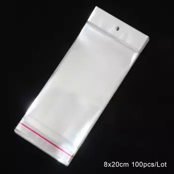 Прозрачные самоклеящиеся пакеты для хранения бижутерии Hua Ming Ce