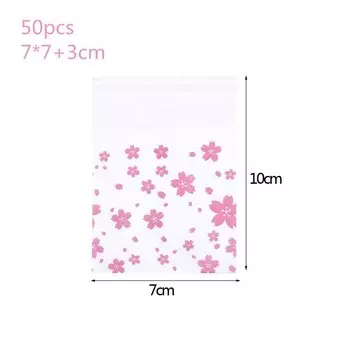 Прозрачные самоклеящиеся пакеты для подарков с цветами вишни ZQCXLD
