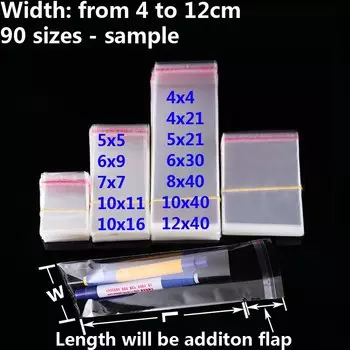 Прозрачные самоклеющиеся пакеты JGQUA