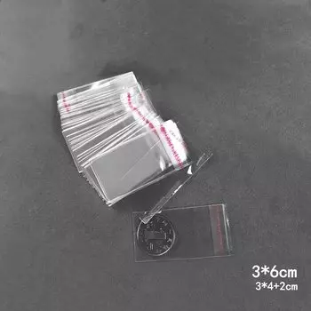 Прозрачные самоклеющиеся пакеты СтоБаг 3*6 см