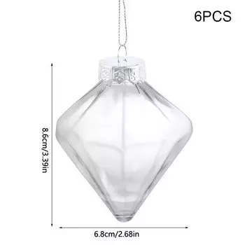 Прозрачные шары для елки YONGSNOW 3/6 шт