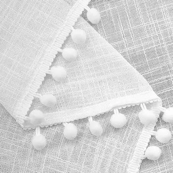 Прозрачные шторы MUJIN с помпонами