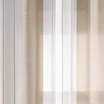 Прозрачные шторы MUJIN, шифоновые, широкие вертикальные полосы