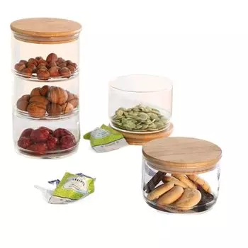 Прозрачные стеклянные банки для хранения YQIALis 250 мл