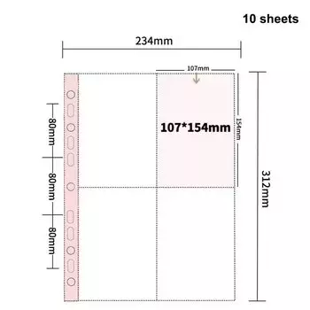 Прозрачные страницы для фотоальбома 4x6 10x15 10x10