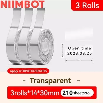 Прозрачные термоэтикетки Niimbot для D11 D110 D101 H1S