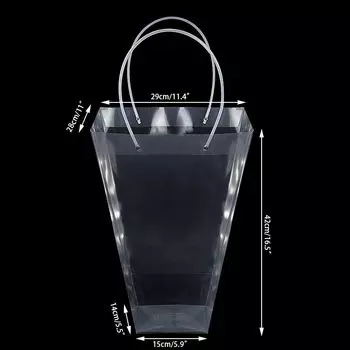 Прозрачные трапециевидные пакеты для цветов YONGSNOW