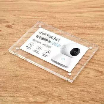 Прозрачный акриловый держатель для ценника 90x60 мм