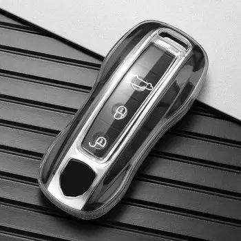 Прозрачный чехол для дистанционного ключа из ТПУ, тонкий чехол для Porsche Cayenne Panamera 911 992 Series 2017-2020