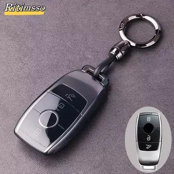 Прозрачный чехол из ТПУ для автомобильного ключа для Mercedes Benz E C S GLC Class E200 E400 E63 W213 S550 S560 C260 A200 Защитный чехол для ключа