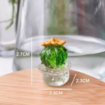 Прозрачный кактус из смолы, аксессуары для автомобиля, украшения центральной консоли, настольные куклы, маленькие подарки, украшения для торта, игрушки