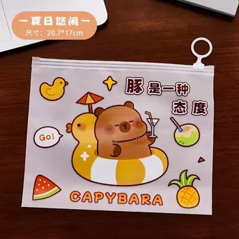 Прозрачный пенал Kawaii Capybara