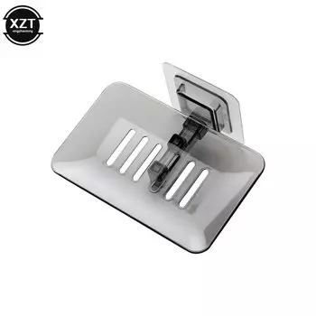 Прозрачный пластиковый держатель мыла с присоской