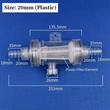 Прозрачный пластиковый соединитель для шланга SgooHan 12-25 мм