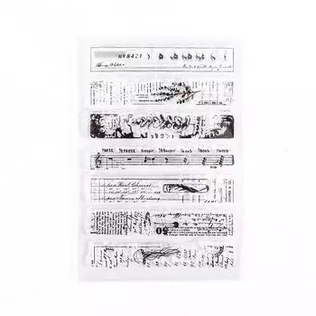 Прозрачный штамп с цветами и бабочкой yz001