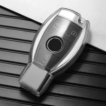 Прозрачный ТПУ чехол для автомобильного ключа с дистанционным управлением для Mercedes Benz A B R G Class GLK GLA GLC GLR W204 W210 W176 W202 W463