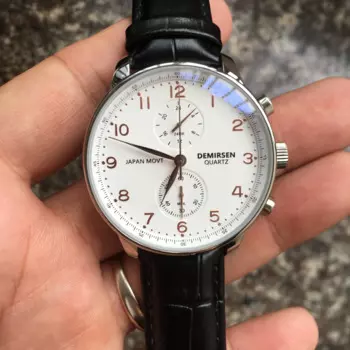 Прямая поставка, мужские водонепроницаемые часы с двумя часовыми поясами, повседневные японские кварцевые часы, роскошные брендовые наручные часы с кожаным ремешком