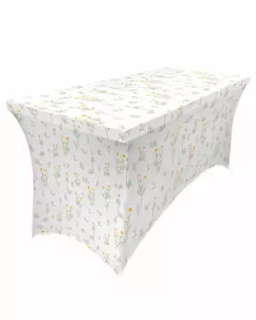 Прямоугольная юбка из искусственной кожи с винтажным рисунком маргаритки и бабочки, Свадебный чехол для стола в отеле, скатерть для праздничного обеденного стола