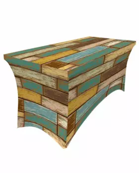 Прямоугольная юбка в стиле ретро с текстурой деревянной доски, Обложка для стола для свадебного отеля, скатерть для праздничного обеденного стола