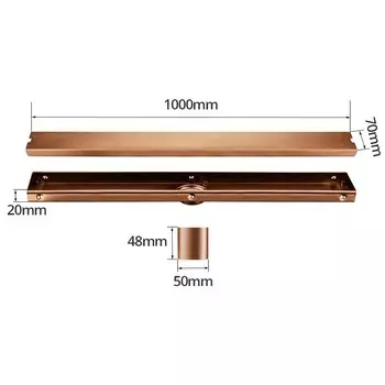 Прямоугольная вставка Smesiteli из нержавеющей стали 304, 600 мм, линейный дренаж пола, для ванной, кухни, невидимая душевая