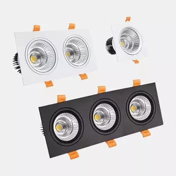 Прямоугольные алюминиевые диммируемые COB светильники YANKE 7-36Вт