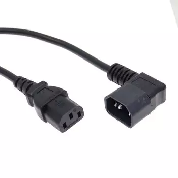 Прямоугольный удлинитель Edu для кабеля PDU UPS IEC 320 C13 до C14 90 градусов штекер-гнездо адаптер питания свинцовый шнур 2 м 10 шт./партия