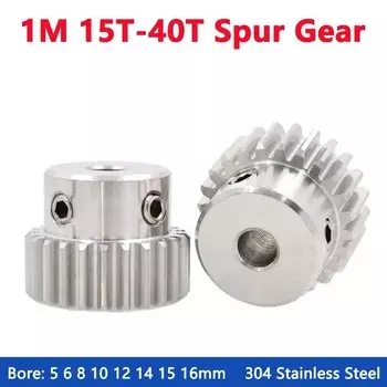 Прямозубые шестерни из нержавеющей стали GooBetter 15-40 зубов