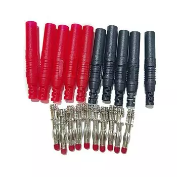 Прямые изолированные разъемы «банан» OOTDTY 4 мм, 10 шт.