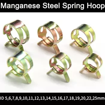 Пружинные хомуты из марганцевой стали, 10 шт.