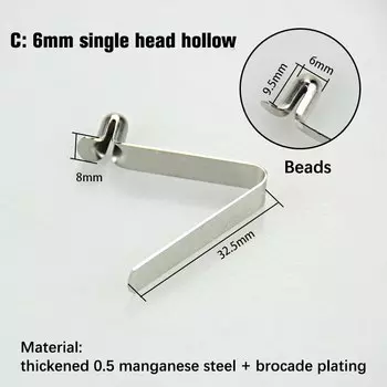 Пружинные пряжки HUXUAN, 10 шт., 6 мм, сталь