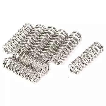 Пружины сжатия Uxcell, металлические, серебристые, 7 шт.